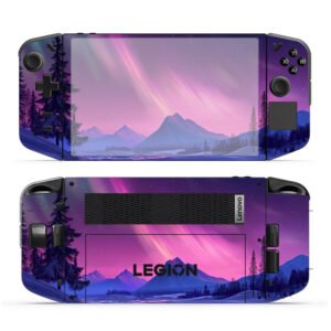 Aurora over Snowy Mountains