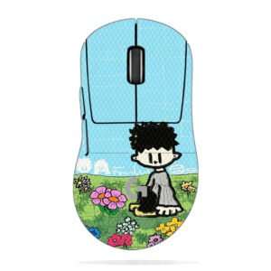 Cartoon Boy in Flower Field