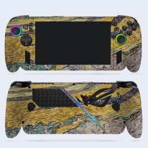 Champ avec laboureur et moulin