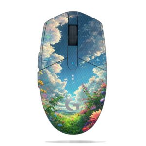 Flower Field and Cloudy Sky