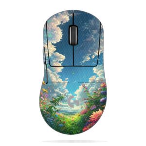 Flower Field and Cloudy Sky