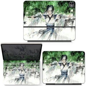 Martial Arts Girl in Bamboo Forest