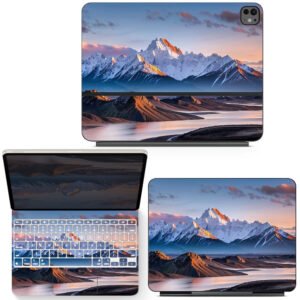 Snowy Mountain Landscape at Sunset