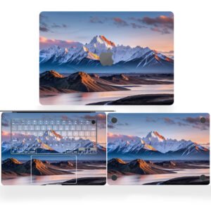 Snowy Mountain Landscape at Sunset