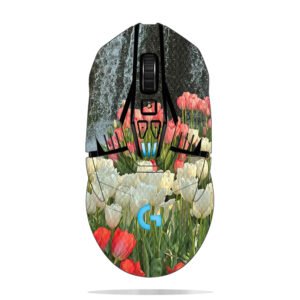 Tulips and Waterfall