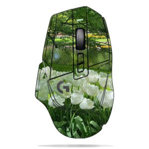 White Tulips by Lake