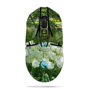 White Tulips by Lake